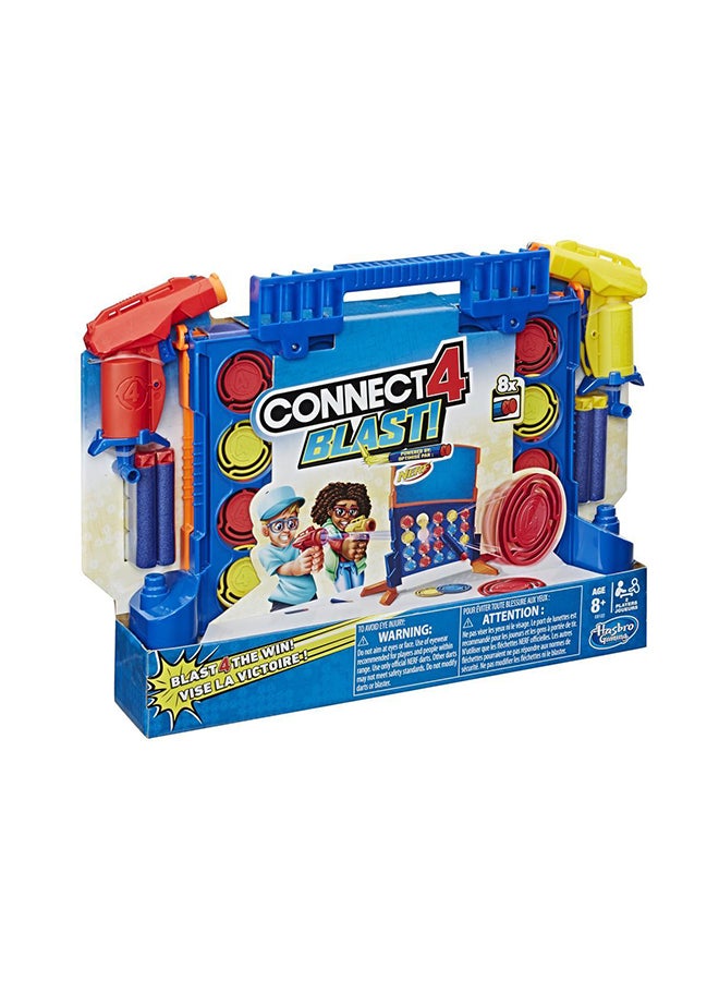 NERF 54-Piece Connect 4 Blasts With Nerf Blasters Game 2.5 x 15.75 x 11.12 inchesinch - Image 1