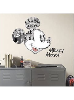 RoomMates Mickey Mouse Comic Peel And Stick Wall Graphic White/Black/Grey 