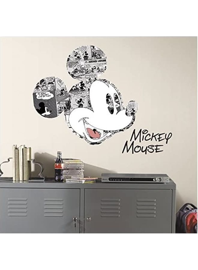 RoomMates Mickey Mouse Comic Peel And Stick Wall Graphic White/Black/Grey
