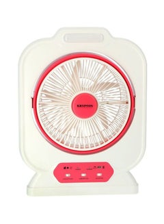 KRYPTON 12 Inch Rechargeable Box Fan With LED Night Light KNF111 White/Pink  - Image 2