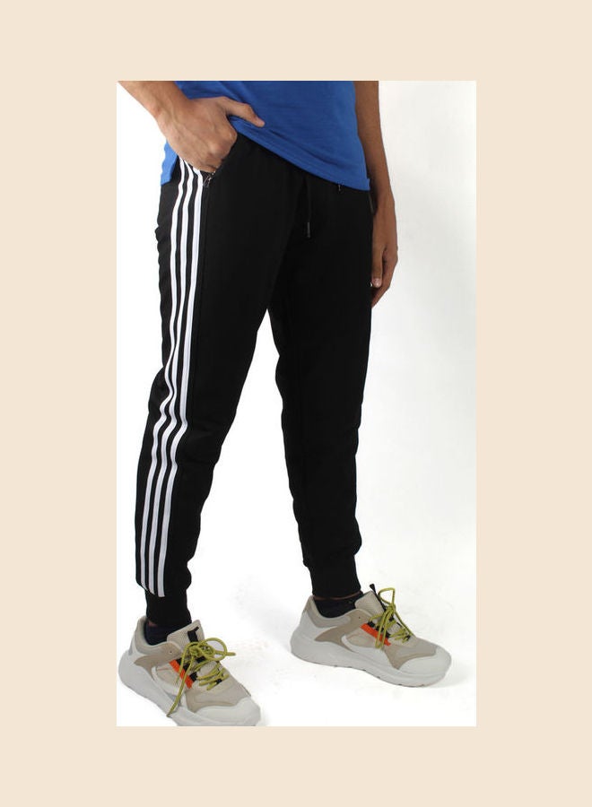 3-Stripes Cotton Track Pant Black - Image 1