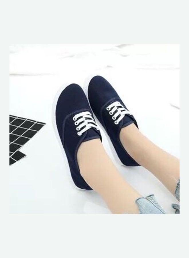 Fashion Walking Canvas Shoes Black  - Image 2