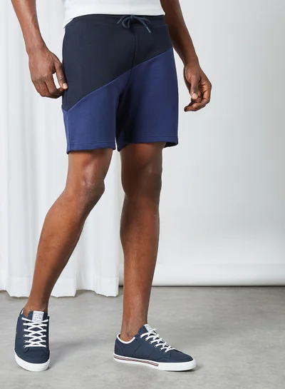 TOMMY SPORT Colourblock Terry Shorts Yale Navy