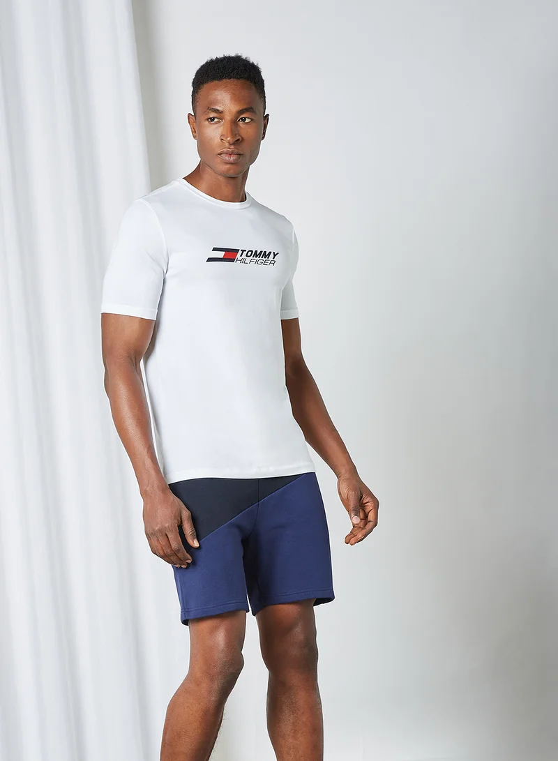 TOMMY SPORT Colourblock Terry Shorts Yale Navy