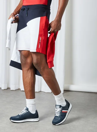 TOMMY SPORT Colourblock Terry Shorts Desert Sky