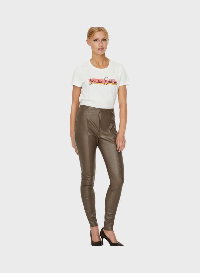 VERO MODA High Waist Leggingss Green - Image 2