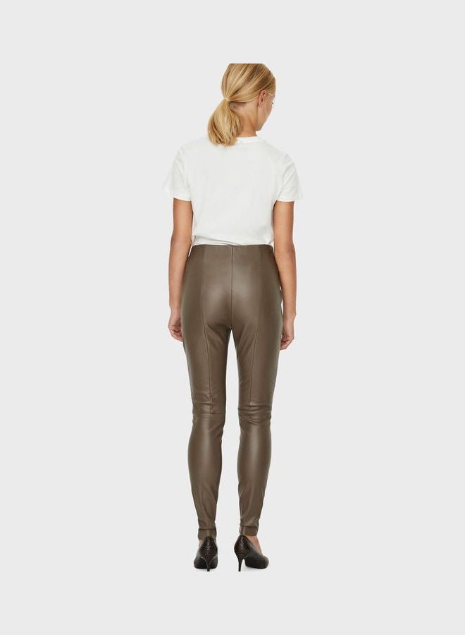 VERO MODA High Waist Leggingss Green - Image 3