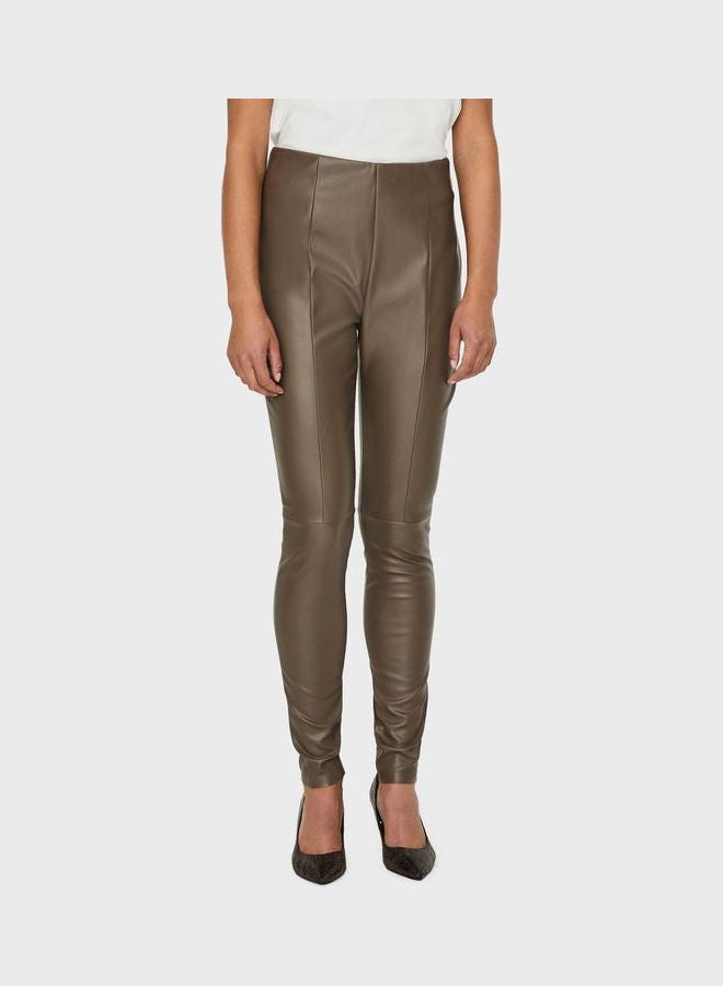 VERO MODA High Waist Leggingss Green - Image 1