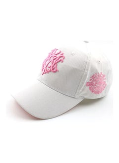 JOLLY Embroidery Snapback Cap White/Pink  - Image 1