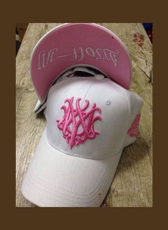 JOLLY Embroidery Snapback Cap White/Pink  - Image 2