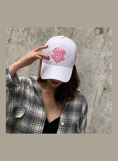 JOLLY Embroidery Snapback Cap White/Pink  - Image 4