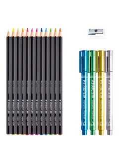 STAEDTLER 17-Piece Drawing Supplies Set Black & White  - Image 2