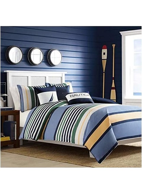 Striped Comforter Set Cotton Multicolour King