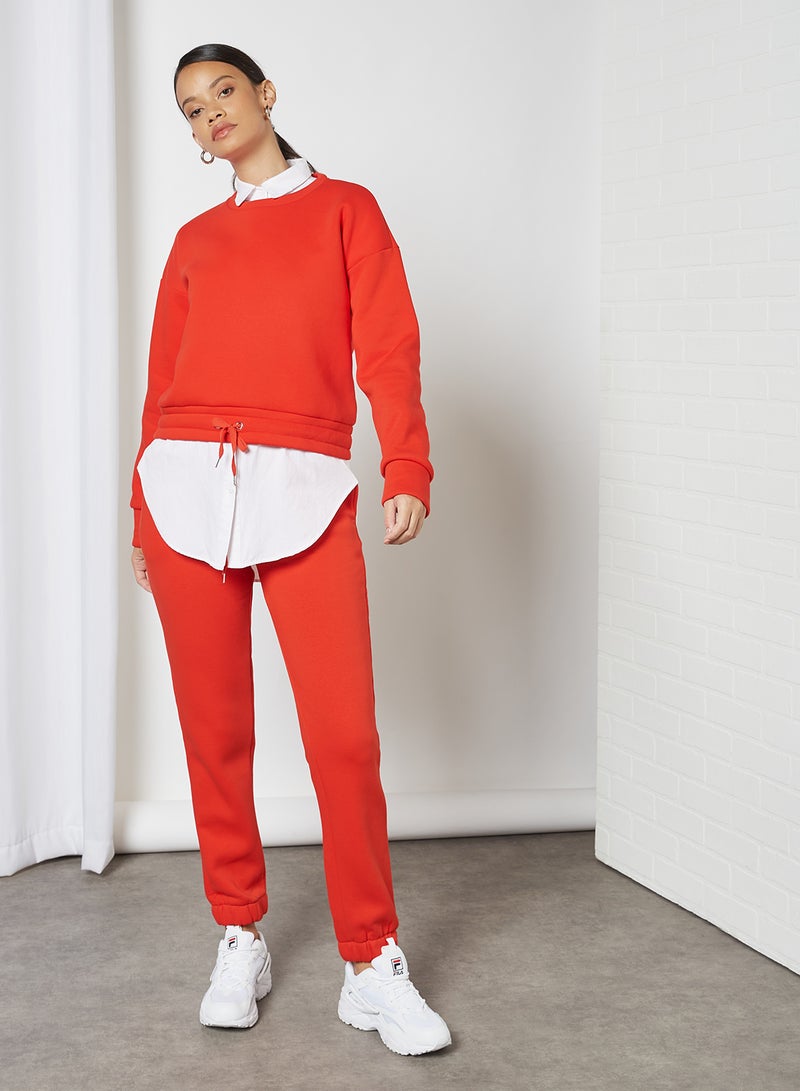 Basic Sweatpants Fiery Red