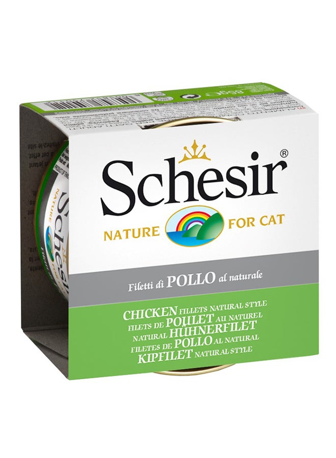 شيسر طعام رطب للقطط من شرائح الدجاج بتصميم طبيعي 85جرام