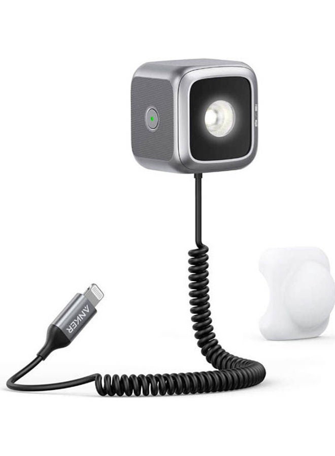 آنكر - فلاش LED معتمد من MFi مع كابل Lightning مدمج لهاتف أبل آيفون أسود/ فضي - Image 1