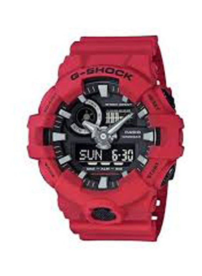 كاسيو ساعة يد بعقارب وسوار من الراتنج طراز GA-700-4ADR للرجال - Image 1