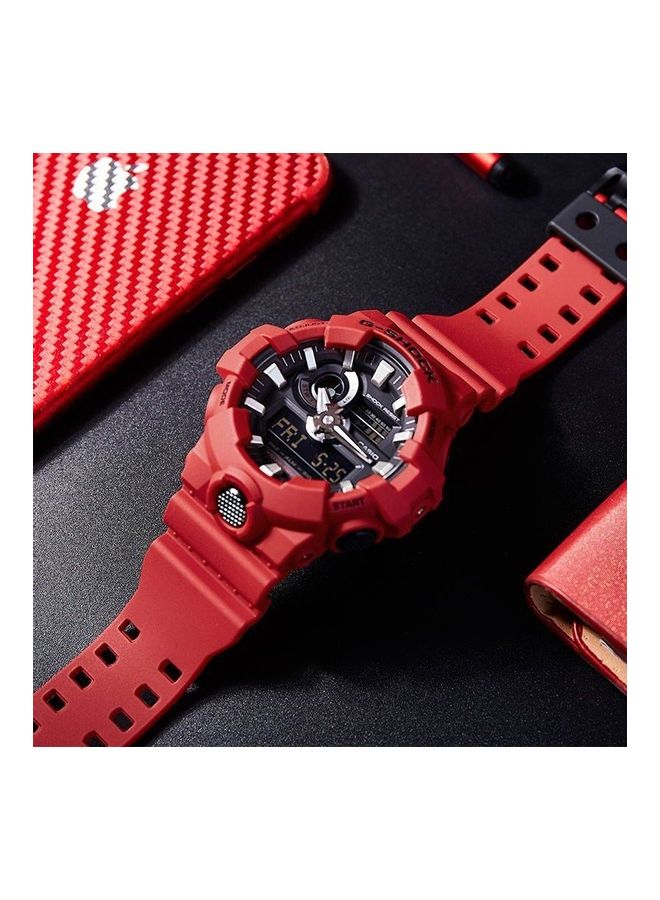 كاسيو ساعة يد بعقارب وسوار من الراتنج طراز GA-700-4ADR للرجال - Image 2