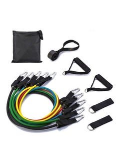 Generic Resistance Band Set 11 Pieces With Exercise Tube Bands, Door Anchor, Ankle Straps, With Carry Bag  - Image 1