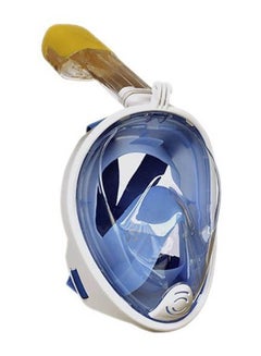 Generic Panoramic View Full Face Snorkeling Mask Diving Underwater Swimming Compatible Snorkel Mask With AntiFog Easy Breathing And AntiSkid Ring Earplug For Kids  - Image 2