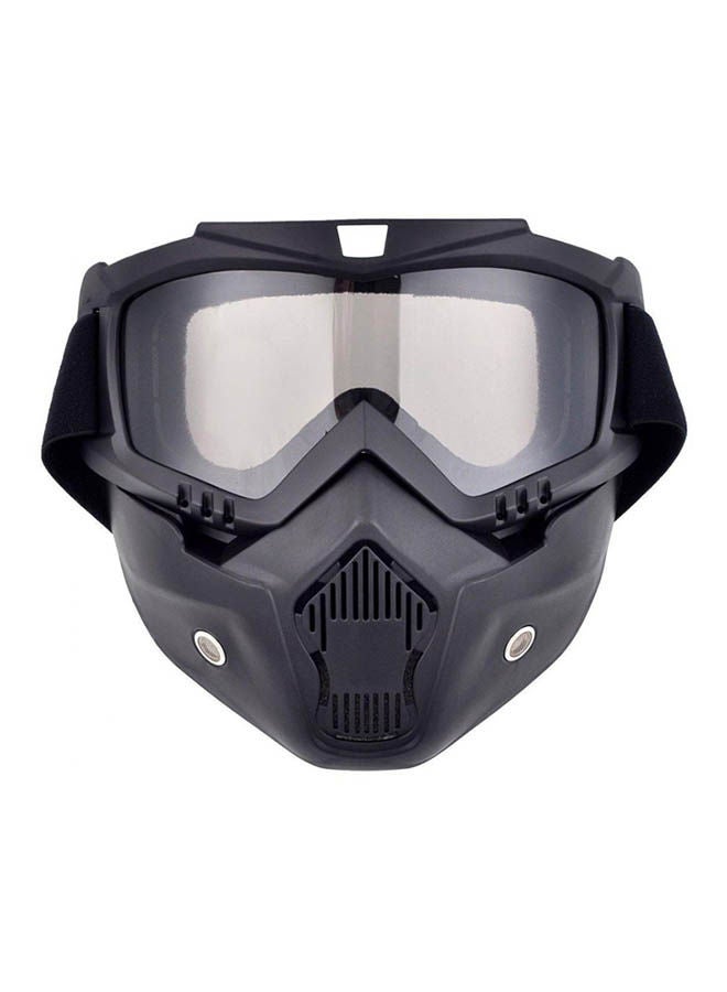 Generic Madbike Motorcycle Face Mask With Detachable Goggles And Mouth Filter For Vintage Helmets - Image 1