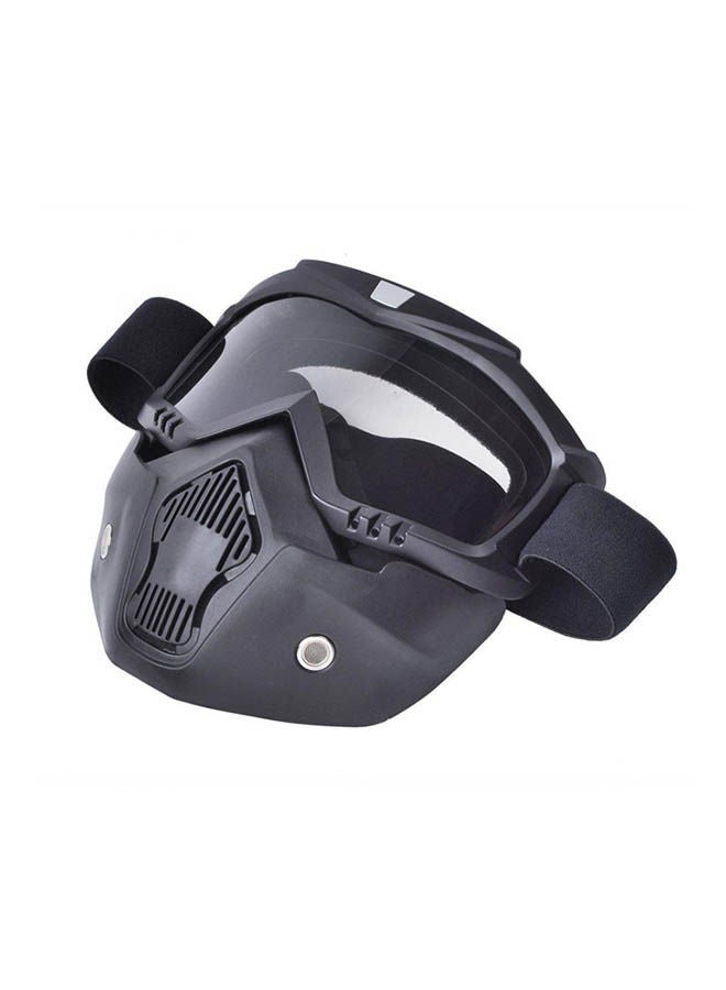 Generic Madbike Motorcycle Face Mask With Detachable Goggles And Mouth Filter For Vintage Helmets - Image 2