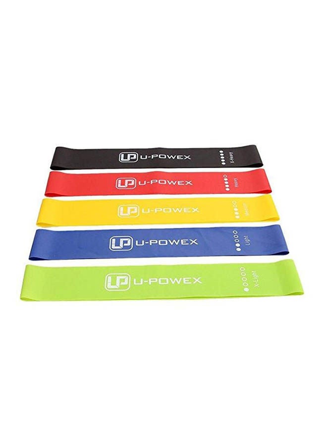 Kanteen Store Set Of 5 Resistance Loop Exercise Band,Rubber Resistance Band For Strength Training Fitness Bands For Workout Yoya Crossift  - Image 2
