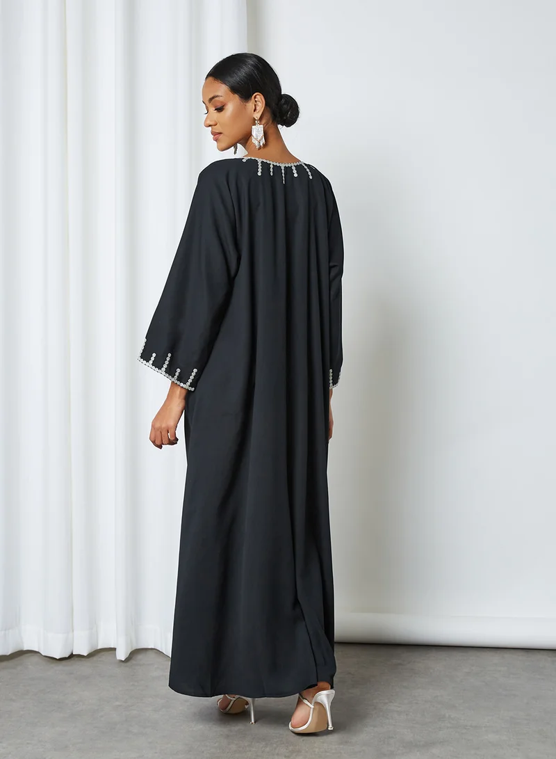 Coco Desert Embroidered Pocket Abaya