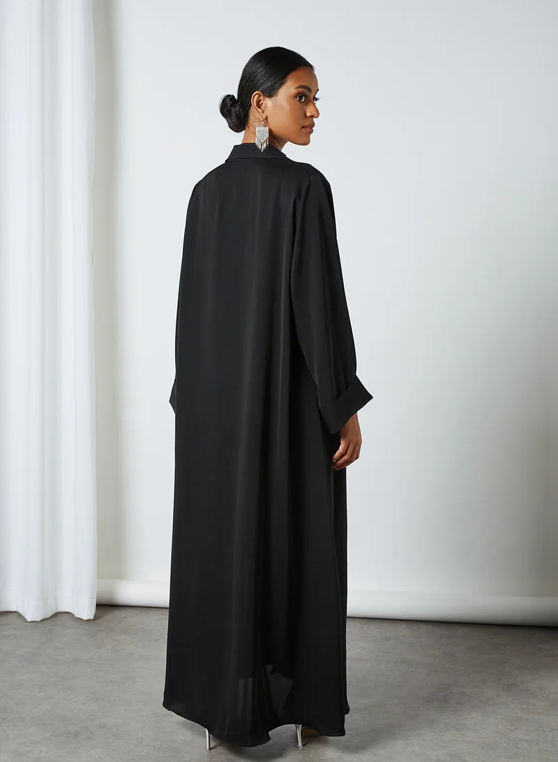 Coco Desert Embroidered Detail Abaya