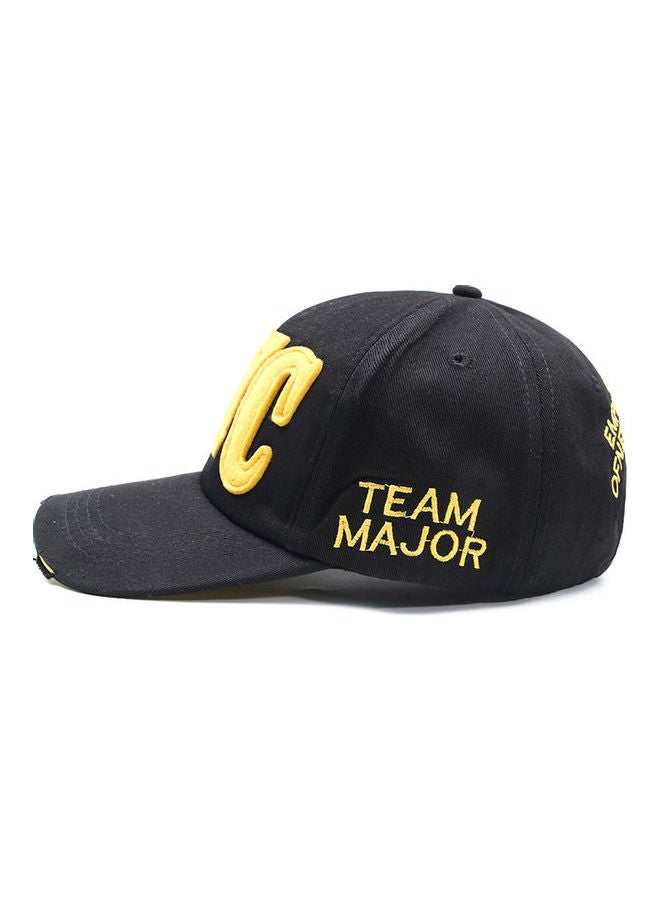 JOLLY Peaked Snapback Cap Black/Yellow  - Image 4