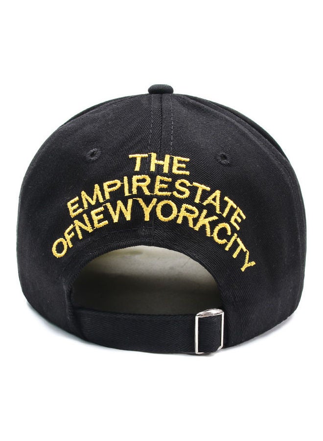 JOLLY Peaked Snapback Cap Black/Yellow  - Image 2