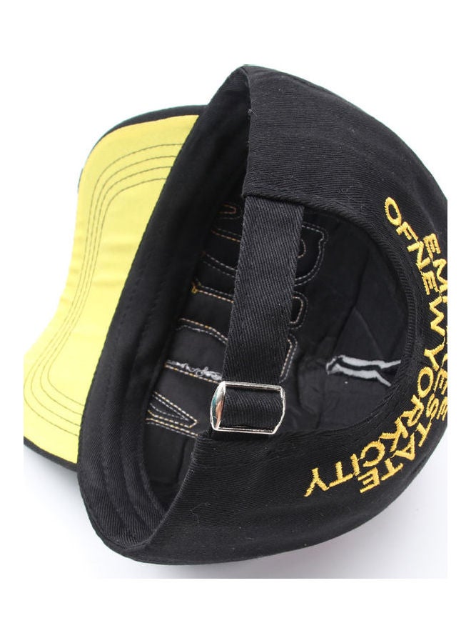 JOLLY Peaked Snapback Cap Black/Yellow  - Image 3