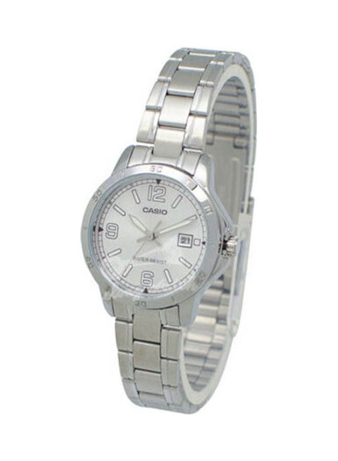 CASIO Women's Wrist Watch Water Resistant Round Stainless Steel Analog Ltp-V004D-7B2 - Image 1