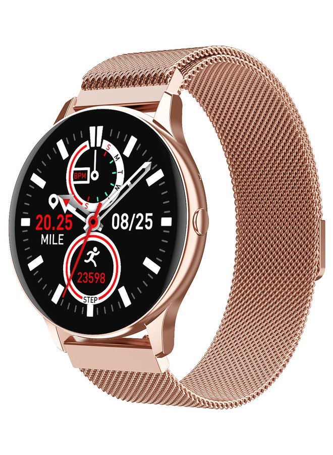 S8 Smart Watch Rose  Steel Band Gold - Image 1
