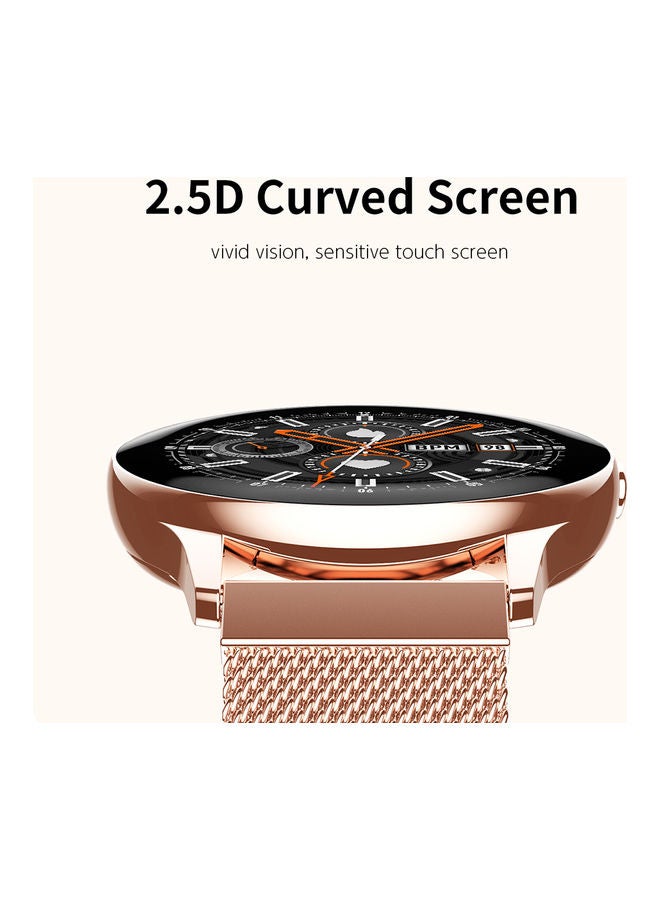 S8 Smart Watch Rose  Steel Band Gold - Image 2