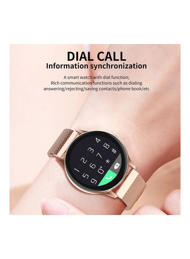 S8 Smart Watch Rose  Steel Band Gold - Image 3