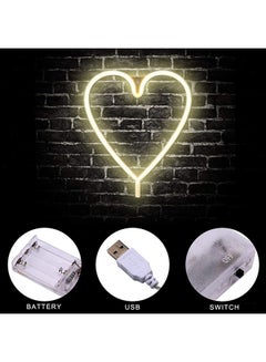 Salla Neon Warm Heart Light White 29.5x2x38cm  - Image 4