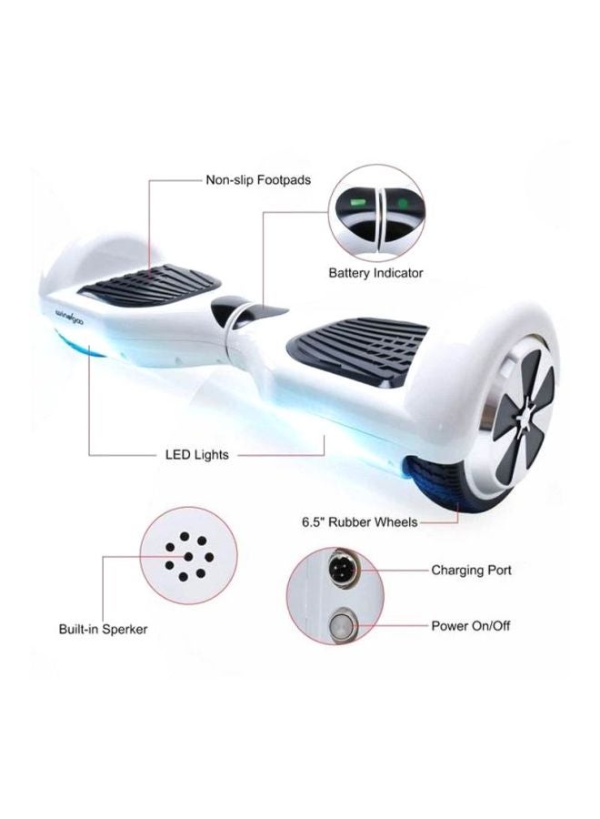 Cool Baby Self Balancing Electric Hoverboard White 58.4x18.6c17.8cm - Image 4
