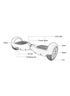 Cool Baby 6.5-Inch Smart Self Balance Electric Hoverboard Scooter For Kids, 8+ Years 8.6x58.4x17.8cm  - Image 3