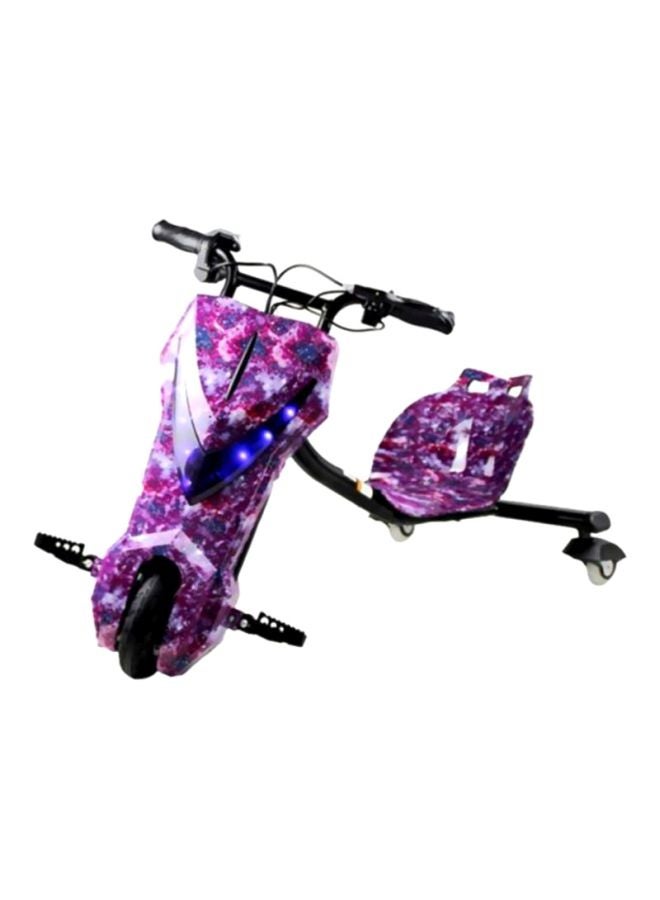 Cool Baby 3-Wheel Electric Drift Scooter With LED Light With Comfortable Seat And Backrest Purple 95x60x60cm - Image 1