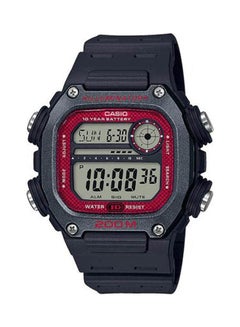 Men's Wrist Watch Water Resistant Square Resin Digital Dw-291H-1B - 43 mm - Black