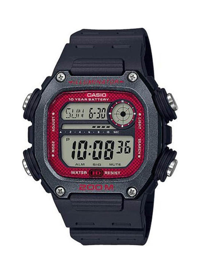CASIO - Men's Wrist Watch Water Resistant Square Resin Digital Dw-291H-1B - 43 mm - Black - Image 1