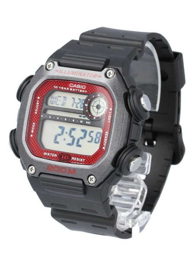 CASIO - Men's Wrist Watch Water Resistant Square Resin Digital Dw-291H-1B - 43 mm - Black - Image 1