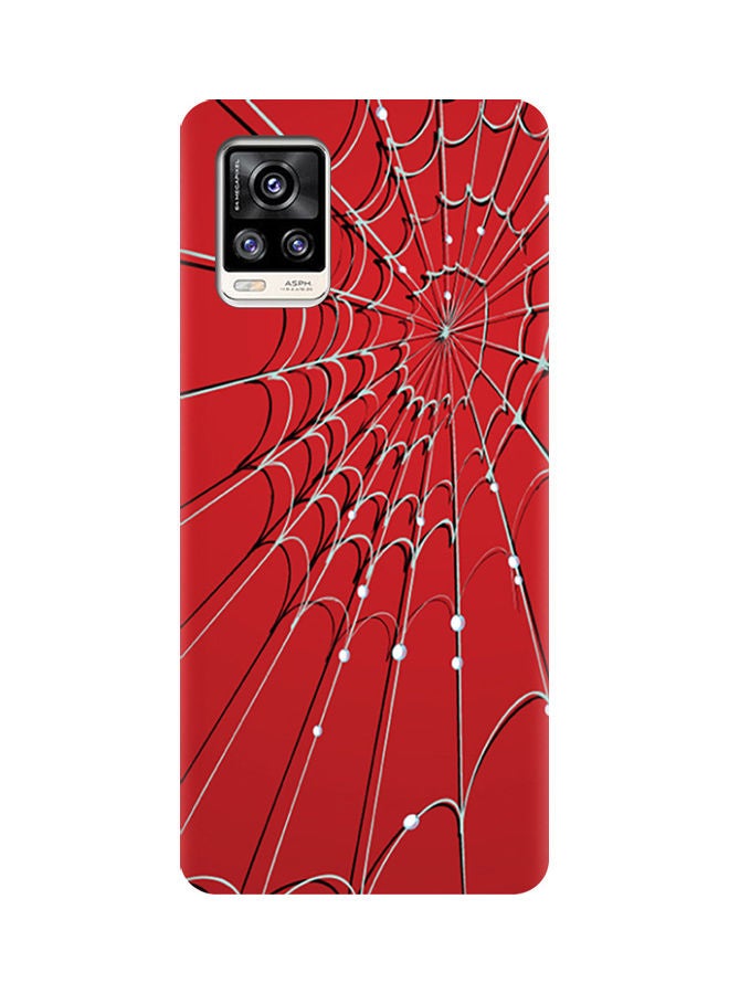 AMC DESIGN Protective Case Cover For Vivo V20 2021 Red/White - Image 1