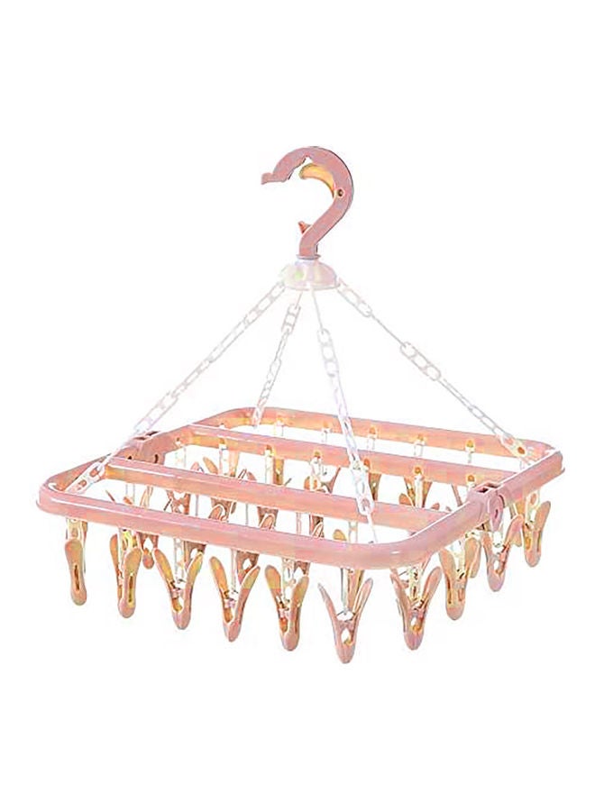 AIWANTO Foldable Hanging Drying Rack Pink 22cm - Image 1