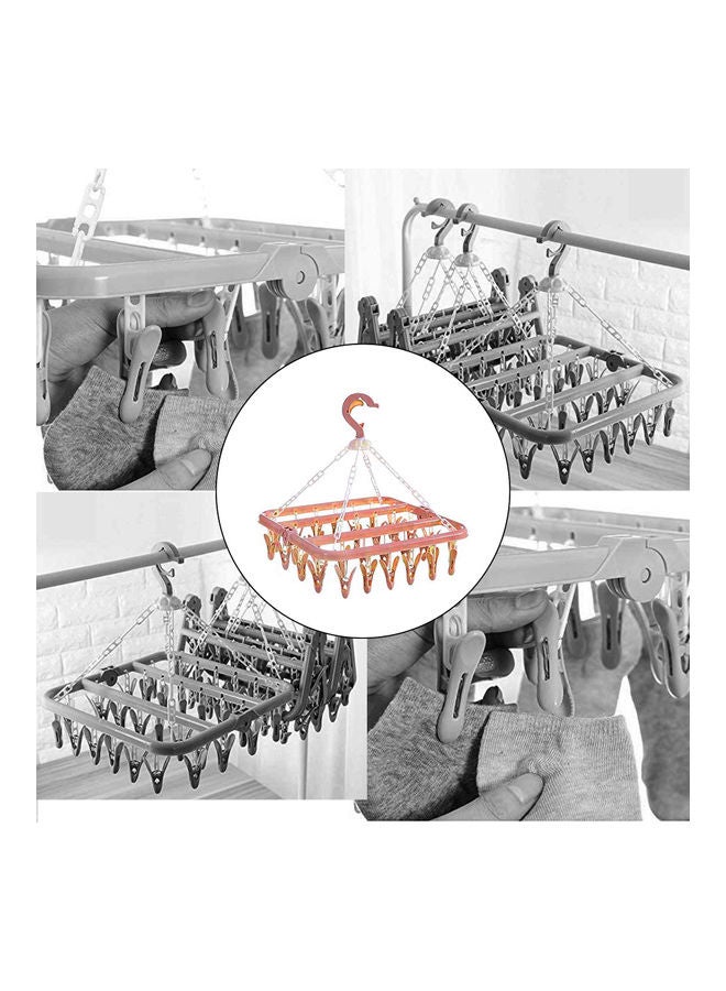 AIWANTO Foldable Hanging Drying Rack Pink 22cm - Image 3