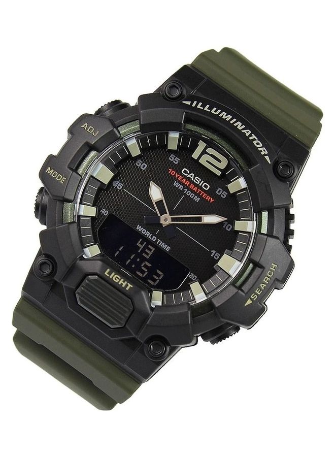 CASIO Men's Wrist Watch Water Resistant Round Resin Analog Digital Hdc-700-3A - Image 2
