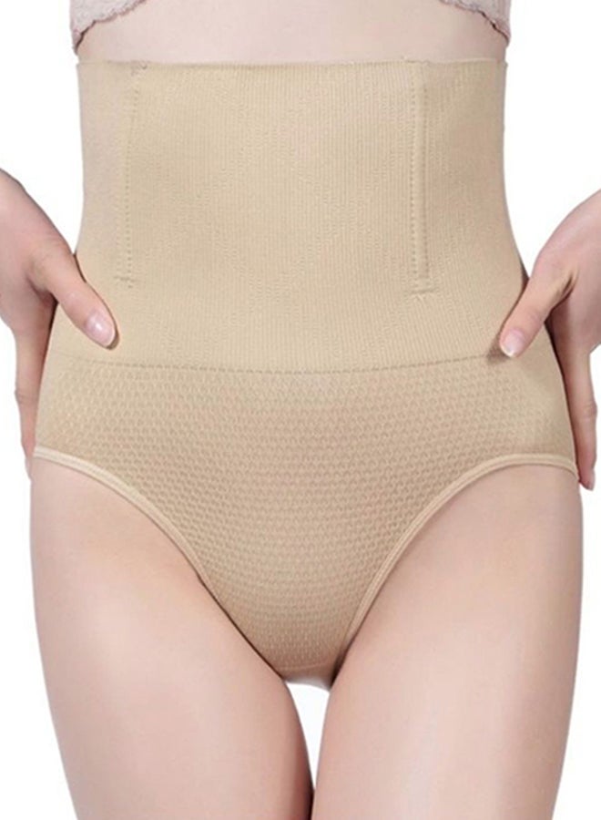 Glamroot Women's Shapewear, High Waist Tummy Control Panty Beige - Image 1