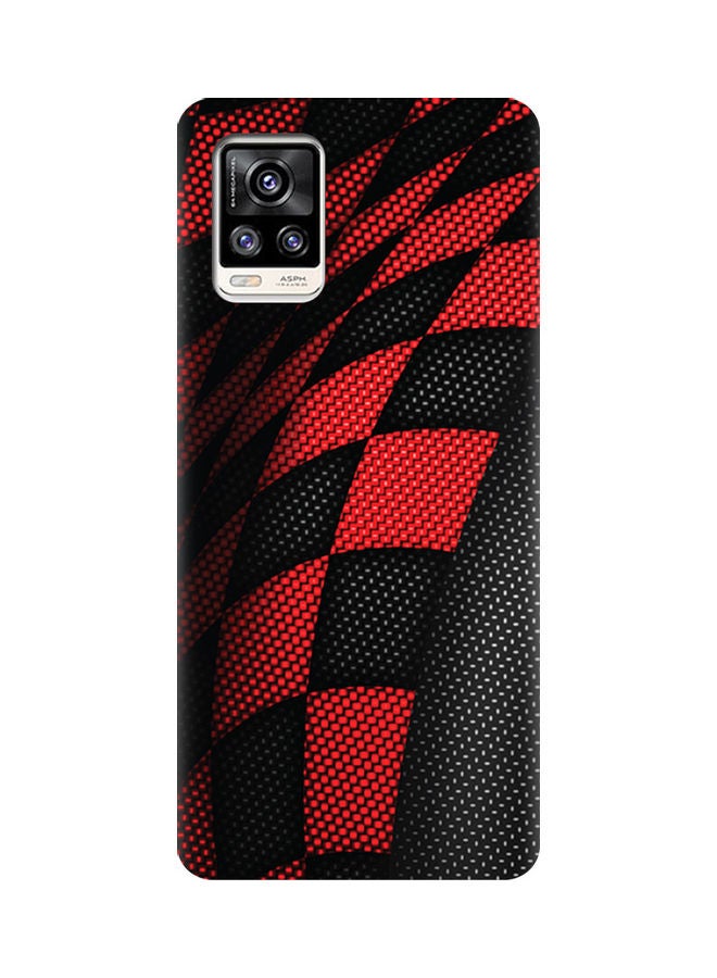 AMC DESIGN Protective Case Cover For Vivo V20 2021 Red/Black - Image 1
