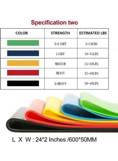 Kanteen Store Resistance Bands Crossfit Silicone Band Fitness 5Pcs/Set  - Image 3